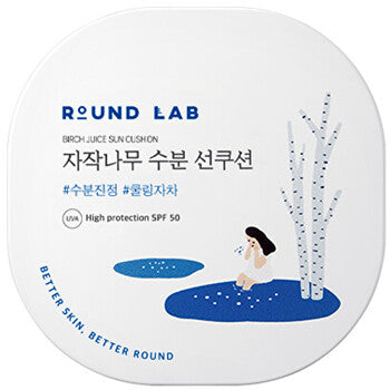 Round Lab - Birch Juice Moisutrizing Sun Cushion - Aurinkosuoja tyynyssä
