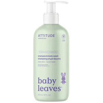 Attitude - Baby Leaves Shampoo ( Jablko ) - Lasten vartalosaippua ja shampoo