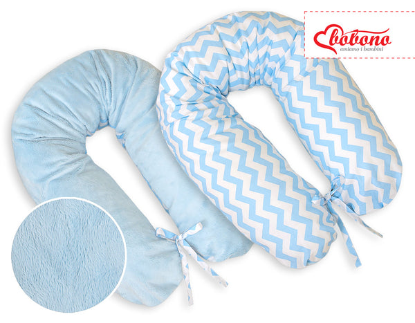 Bobono - Raskaustyyny kaksipuolinen simple chevron sininen