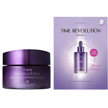 Missha - Time Revolution Night Repair Cream & Mask Duo Set - Lahjasetti