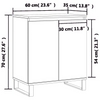 Betoninharmaa senkki Lavada 60x35x70cm (puinen)