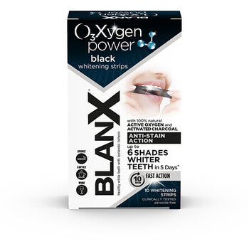 BlanX - Oxygen Power Black Whitening Strips - Hampaiden valkaisuliuskat ( 10 ks )