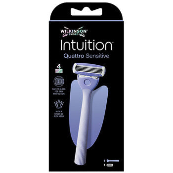 Wilkinson Sword - Intuition Quattro Sensitive - Höylä + 1 ajopää