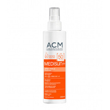 Medisun Spray - Acm Medisun tanning spray for face and body Spf 50+ 200 ml