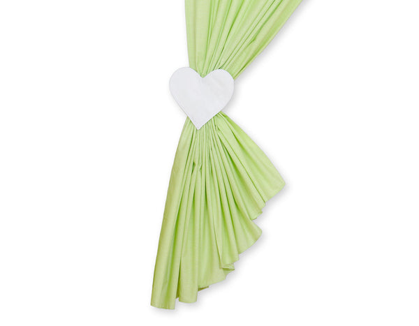 Bobono - Vauvanhuoneen verhot Hanging Hearts vihreä raidat