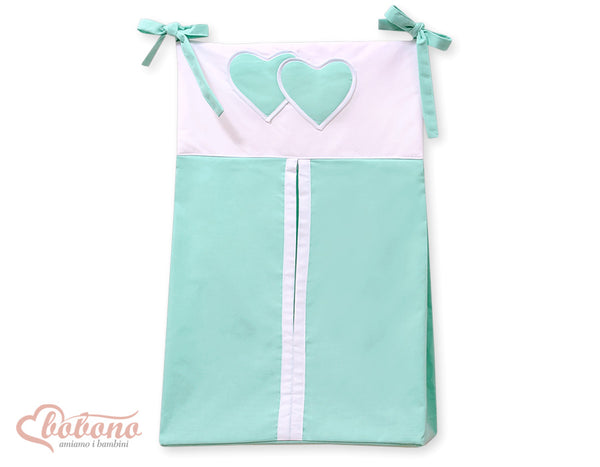 Bobono - Vaippalaukku Hanging Hearts minttu
