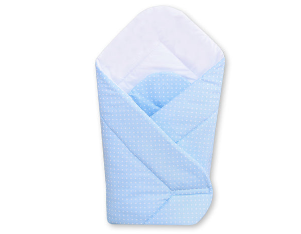 Vauvan kapalo - white pola dots on blue