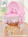 My Sweet Baby - Päällissetti 4 osaa Moses Basket / Wicker crib 58962-122 tai 78962-122