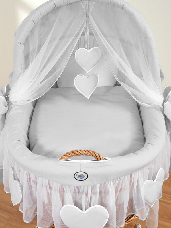 My Sweet Baby - Amelie korikehto hupulla, luonnonvärinen + harmaat vuodevaatteet
