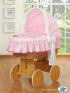 My Sweet Baby - Moose Basket -kori/vauvanvuode Teddy Bear Barnaba vaaleanpunainen