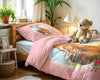 Lasten Pussilakanasetti Cute Horse Vaaleanpunainen 140 x 200/220