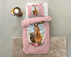 Lasten Pussilakanasetti Cute Horse Vaaleanpunainen 140 x 200/220