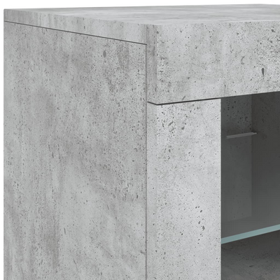 Betoninharmaa senkki led-valoilla Andronikus 60,5x37x67cm