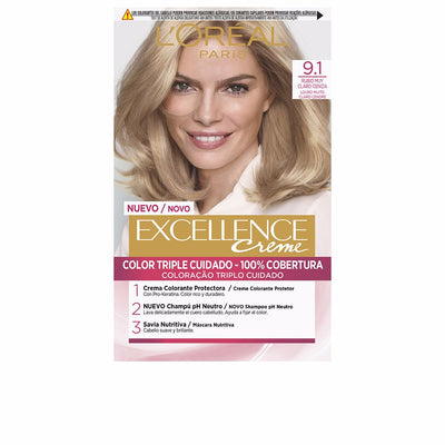 Excellence Creme Dye #9.1-Light Light Ash Blonde 192 Ml