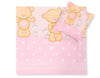 Vauvan peitto 77x77cm ja tyyny - Cuddly teddy bear pink