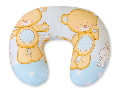 Monikäyttöinen imetystyyny - irrotettava päällinen - Cuddly teddy bear blue