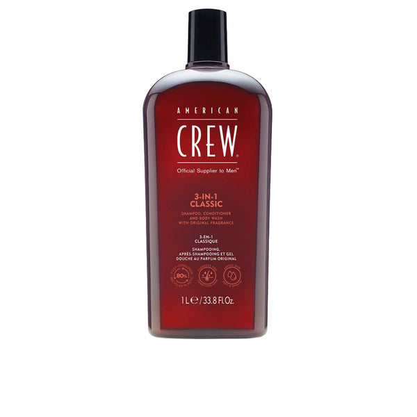 American Crew - Crew 3 In 1 shampoo, conditioner & body wash 1000 ml