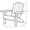 Keter Adirondack-tuoli Troy grafiitti