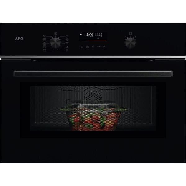 AEG Musta Mikroaaltouuni Grillillä, 900 W, 25 L - Vuodevaatteet.fi