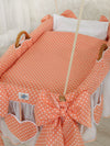 My Sweet Baby - Moses Basket riippuva kehto - persikka pilkut