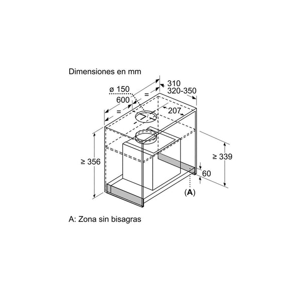 Mepamsa Silueta XLA60 liesituuletin 60 cm