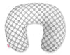 Monikäyttöinen ergonominen imetystyyny - grey with white dots