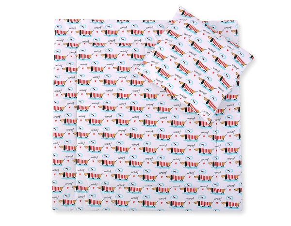 Vauvan peitto 77x77cm ja tyyny - Doggies white