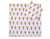 Vauvan peitto 77x77cm ja tyyny - Yellow zebras