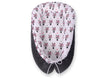 Kaksipuolinen Premium Minky Unipesä - pink zebras