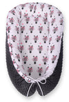 Kaksipuolinen Premium Minky Unipesä - pink zebras