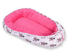 Kaksipuolinen Premium Minky Unipesä - pink zebras