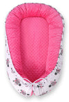 Kaksipuolinen Premium Minky Unipesä - pink zebras