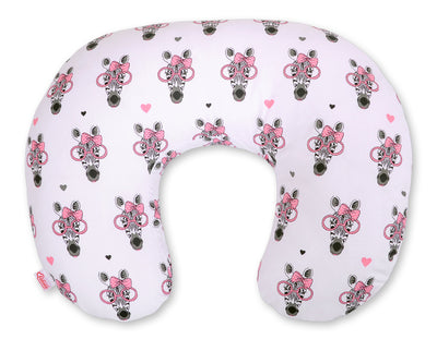 Monikäyttöinen imetystyyny - irrotettava päällinen - pink zebras