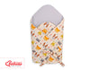 Baby nest 2in1 with stiffening with bow - cream animals