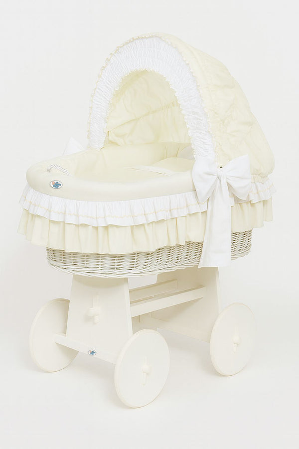 My Sweet Baby - Bellamy korikehto hupulla, valkoinen + kermanvärinen vuodevaatesetti
