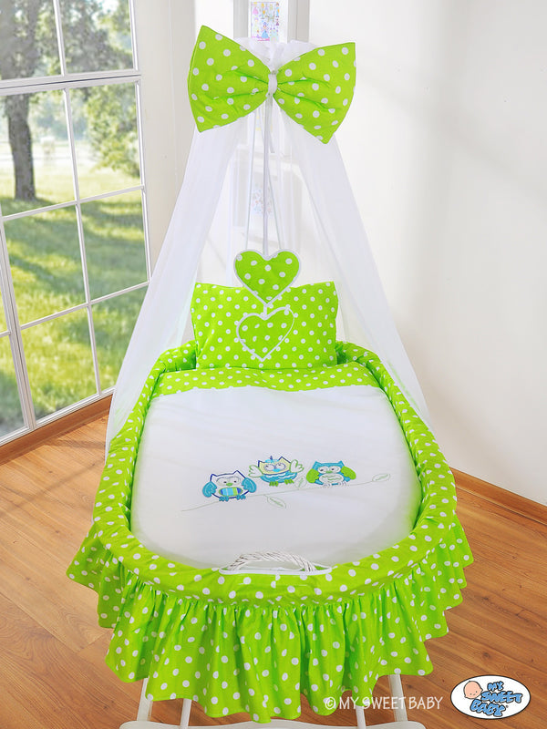 My Sweet Baby - Moses Basket/Wicker -korisängyn päällissetti 4 osaa