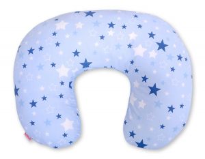 Monikäyttöinen ergonominen imetystyyny - blue stars