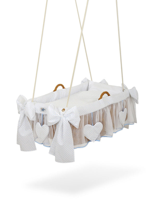 My Sweet Baby - Moses Basket riippukehto - siniset pilkut