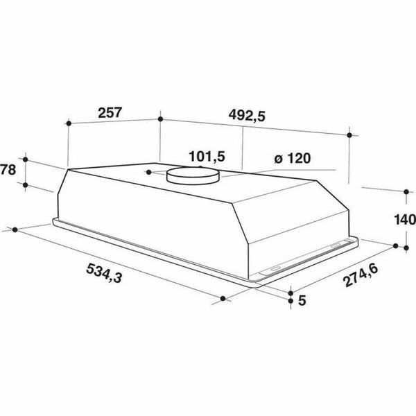 Whirlpool liesituuletin 53 cm hopeinen teräs