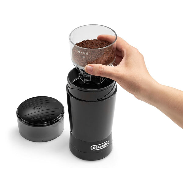 DeLonghi kahvimylly 170W, 90g, musta