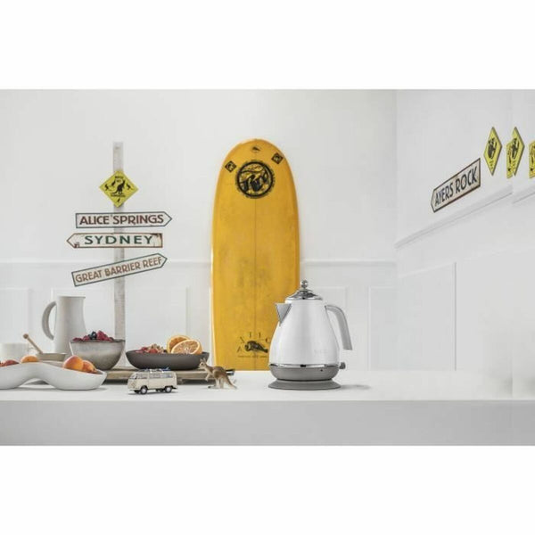 DeLonghi Valkoinen Vedenkeitin 1,7 L - Vuodevaatteet.fi