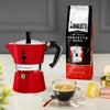 Bialetti Moka Red mokkapannu, 6 kupillista