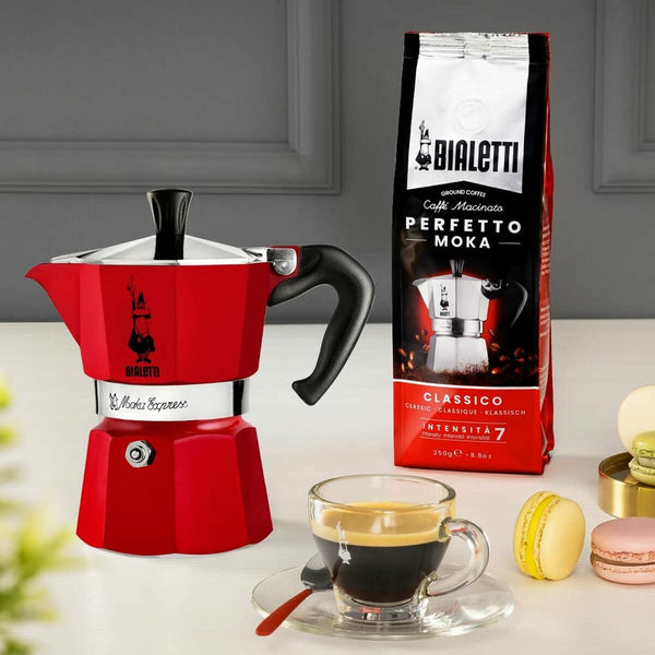 Bialetti Moka Red mokkapannu, 6 kupillista