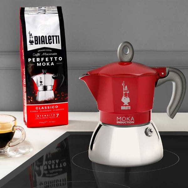 Bialetti Punainen Mokkapannu Induktiolle