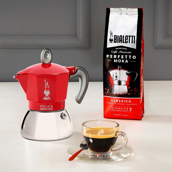 Bialetti Punainen Mokkapannu Induktiolle