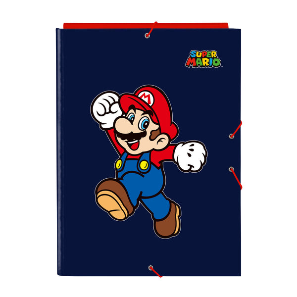 Super Mario World Laivastonsininen A4 Kansio