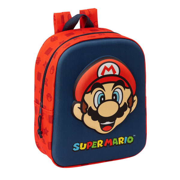 Super Mario Koululaukku Punainen ja Sininen