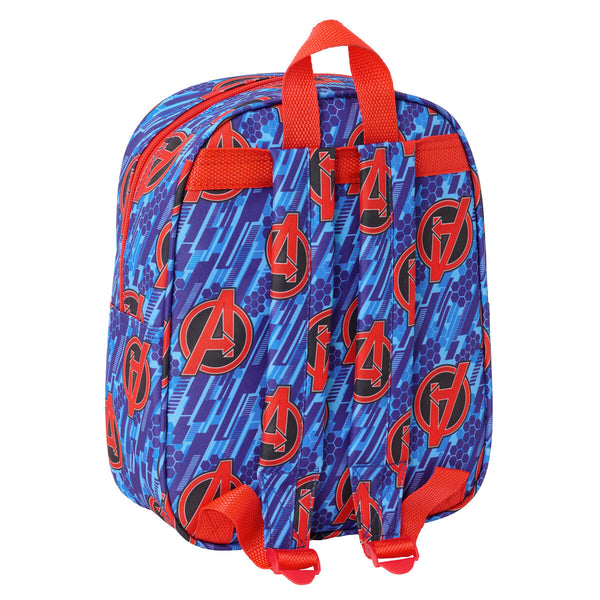 Avengers Lasten Reppu 3D Punainen ja Tummansininen