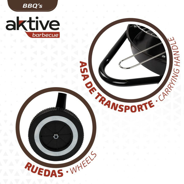 Hiiligrilli Renkailla Aktive Musta 42 cm