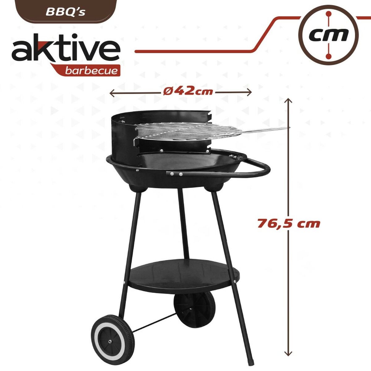 Hiiligrilli Renkailla Aktive Musta 42 cm
